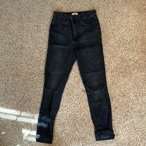 Forever 21 black high waisted skinny jeans